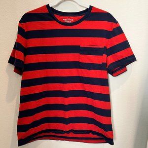 J Crew T-shirt - Red & Navy - Size L